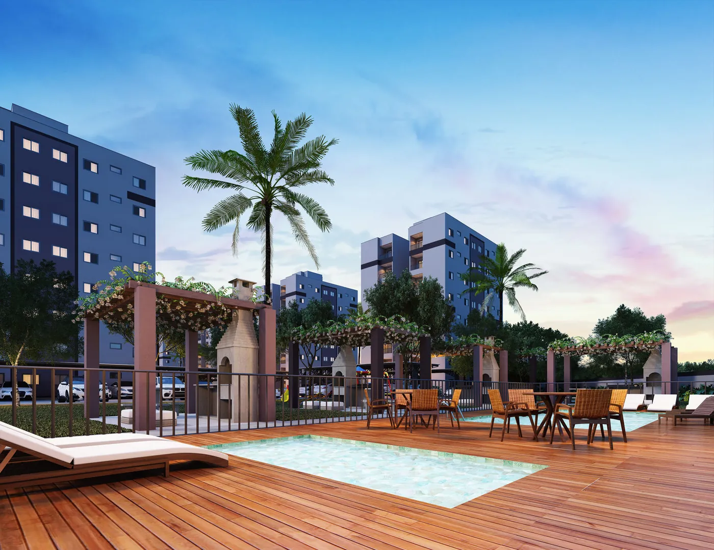 Piscina e deck