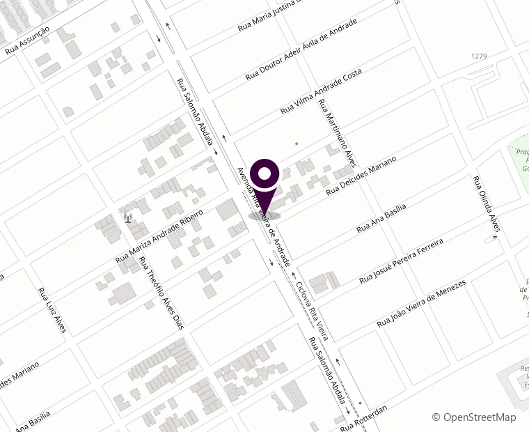Mapa com a localização do Villas de Bilbao na Av. Rita Vieira de Andrade, 1765, lote 24R — Rita Vieira, em Campo Grande MS